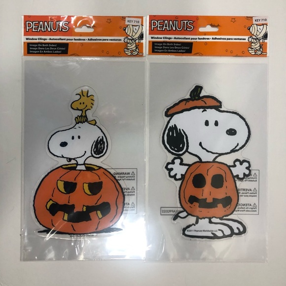 Peanuts Holiday 2 Snoopy Halloween Gel Window Clings Poshmark